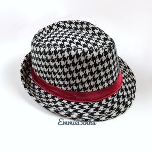 New Houndstooth Print University of Alabama Coach Bear Bryant Fedora Hat